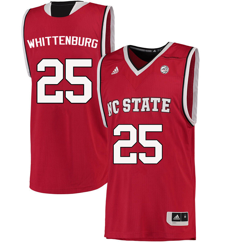 Men NC State Wolfpack #25 Dereck Whittenburg College Basketball Jerseys-Red